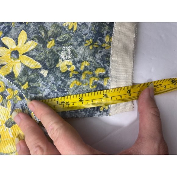 VINTAGE NYLON LYCRA SPANDEX blue yellow flower Girdle Underwear SIZE M - Picture 5 of 6